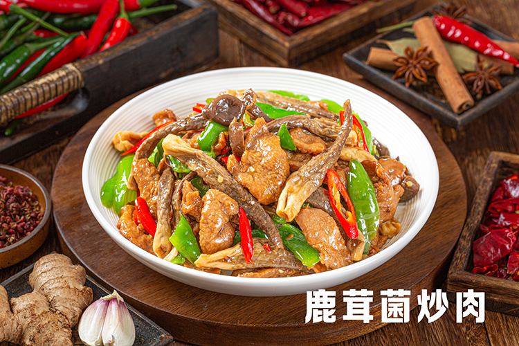 鹿茸菌炒肉